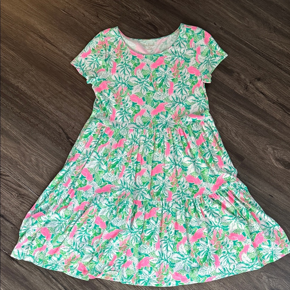 Floral Green and Pink Lilly Pulitzer dress size medium